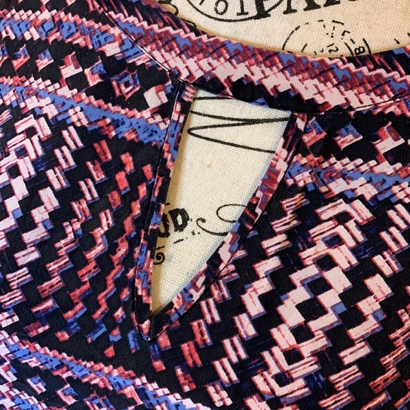 Bcbgmaxaroa keyhole 100% silk dress multi bright colors size Small - Picture 5 of 17